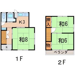 香福荘の物件間取画像